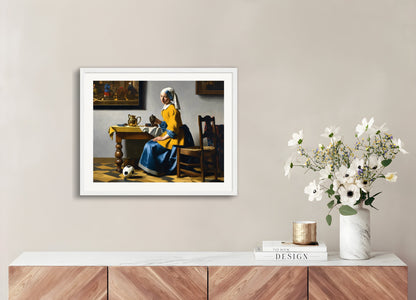 Poster with wood frame: Vermeer, 