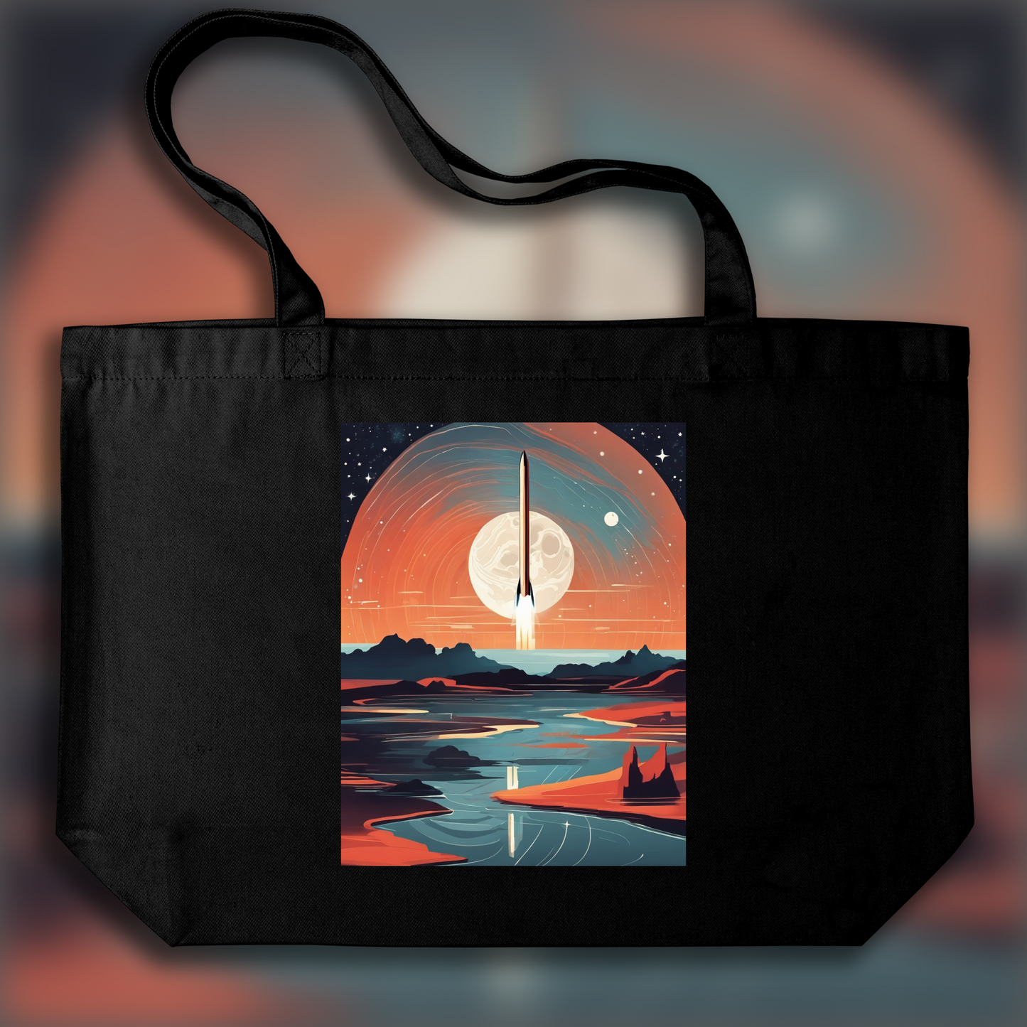 Tote bag - Clean, modern and edgy American illustration, Astro - 701906737