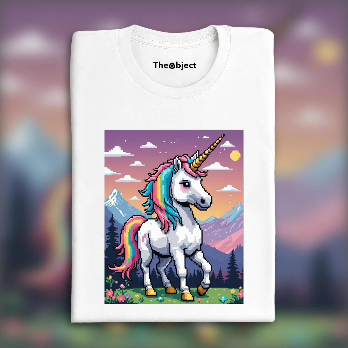 T-Shirt - Pixel art, Unicorn - 3704968282