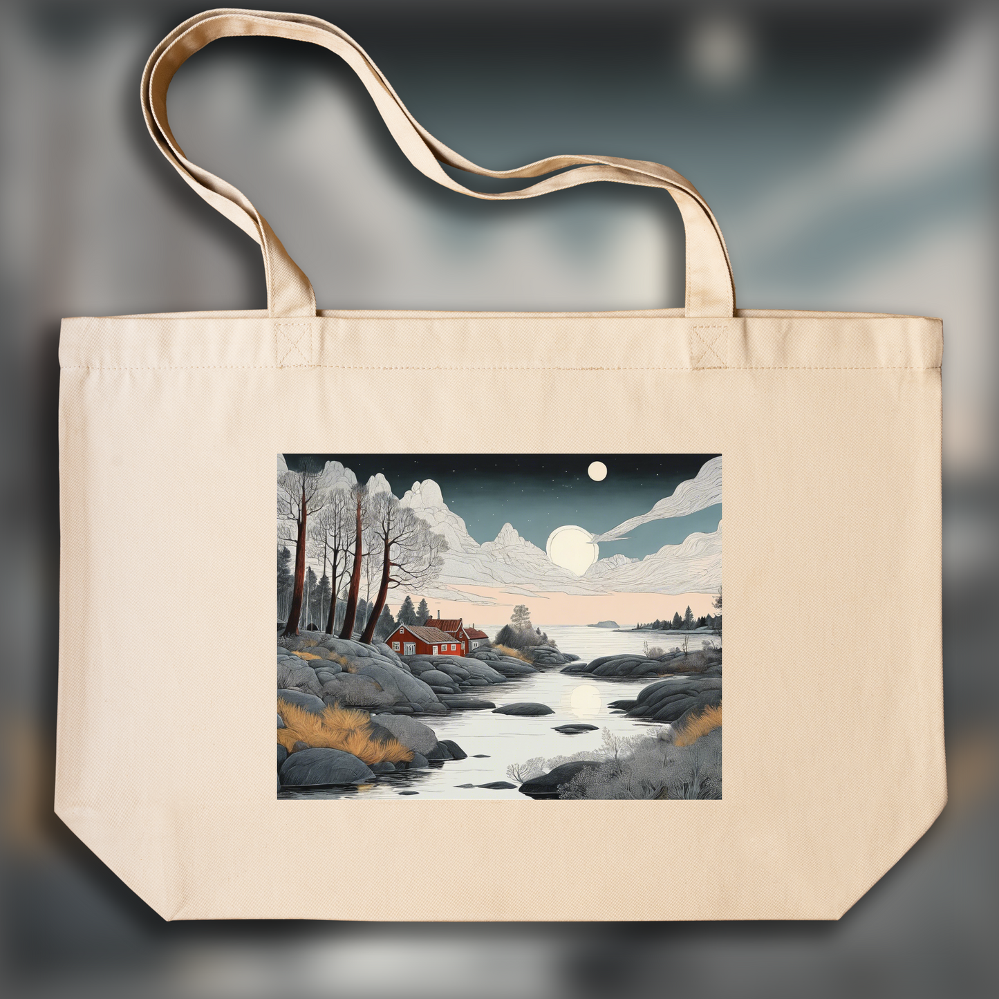 Tote bag - Atmosphère Moomins, nature - 2291005807