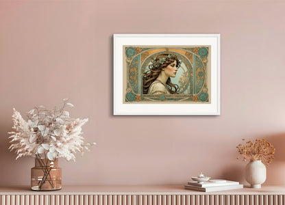 Poster with wood frame: Enchanting fusion of ornate lines and flowing shapes, Television