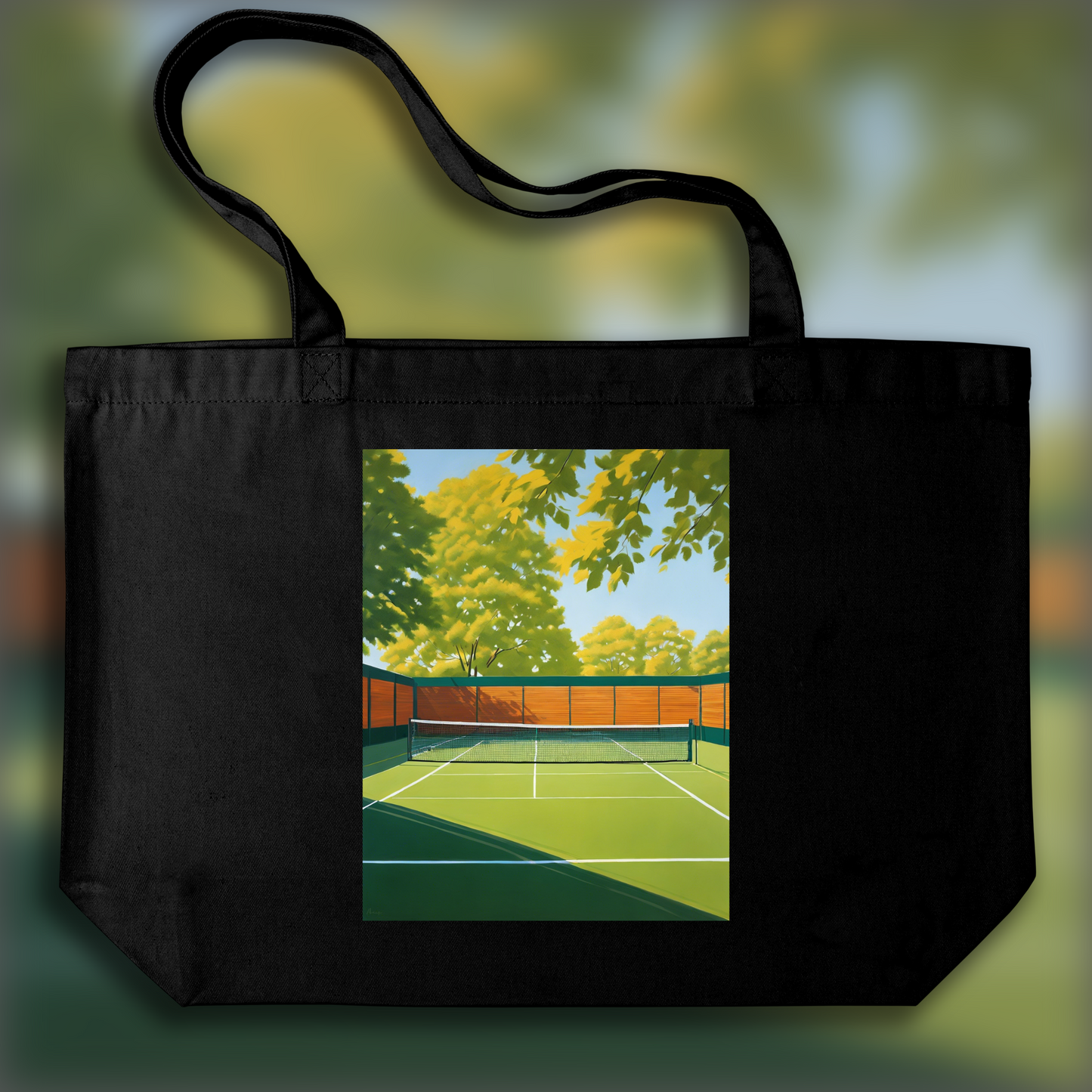 Tote bag - New American Realism, Tennis court - 1531261941