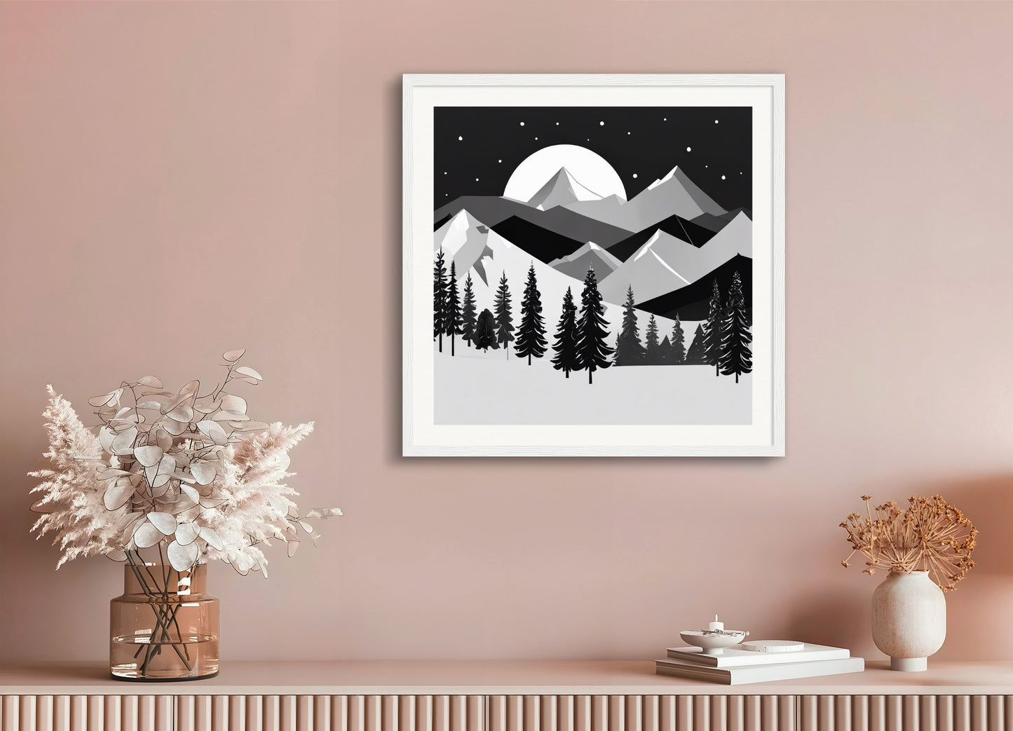 Poster with wood frame: Gothic Black Forest, Mountains