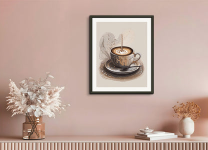 Poster with metal frame: Algorithmic art, Coffee