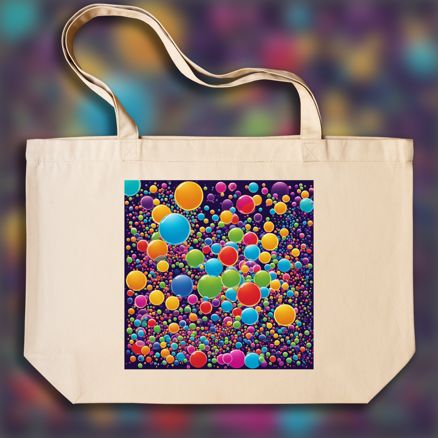 Tote bag - Art psychédélique, Bulles - 248578336