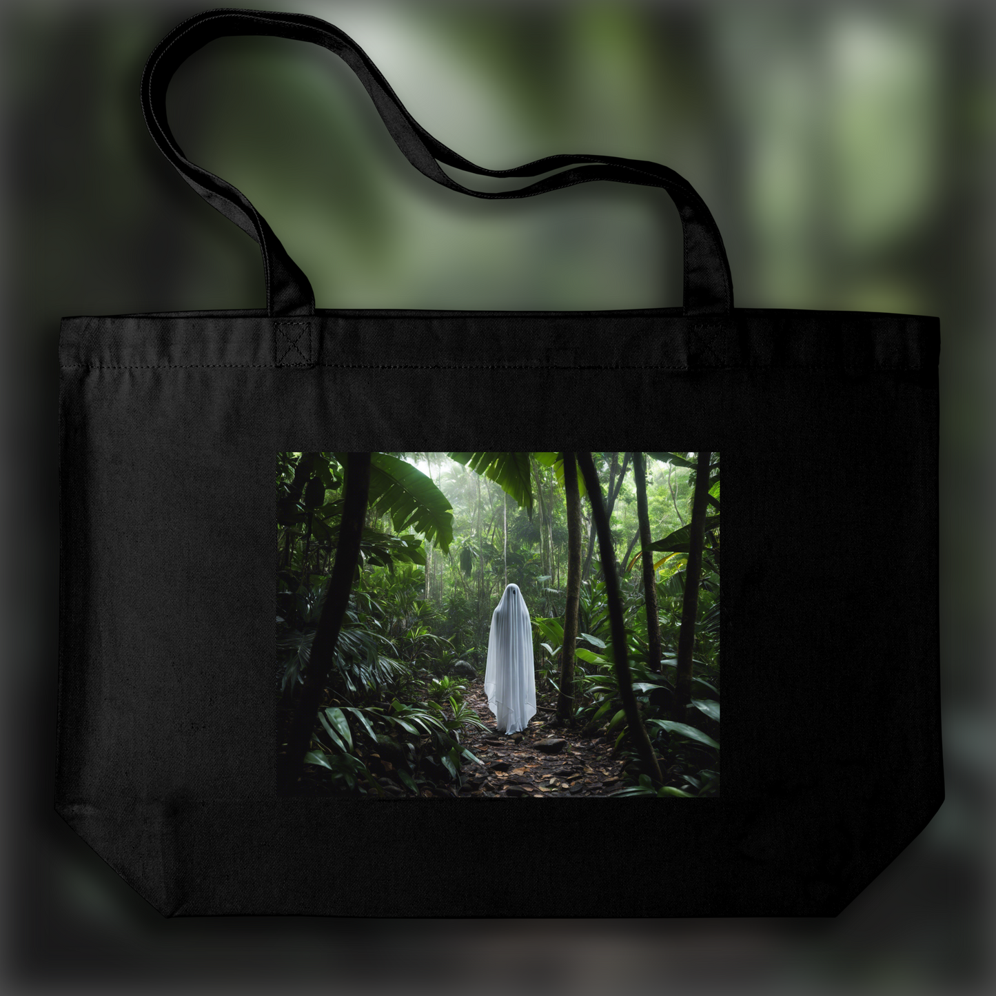 Tote bag - Photographie réaliste, Ghost in The Seychelles in jungle - 3581754368