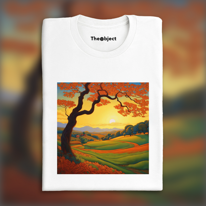 T-Shirt - Mystical symbolist compositions in bright colors, Fields - 3294924238