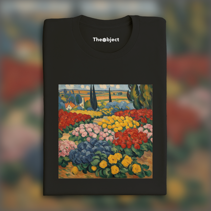 T-Shirt - Fauvism with colorful landscapes, The flowers - 3625908527