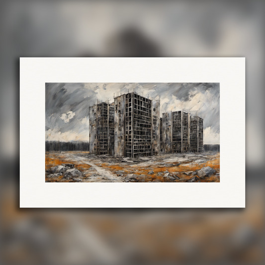 Poster - Contemporary German Neo-Expressionism, Brutalist architecture, city - 1621212597