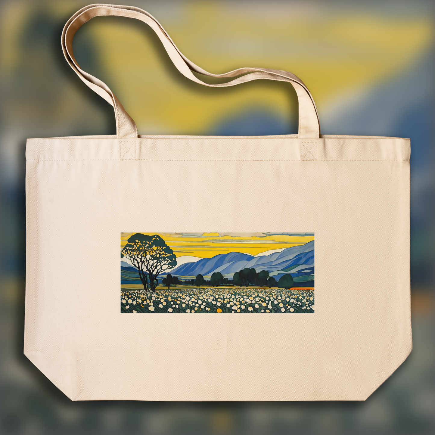 Tote bag - Elegant Art Nouveau, geometric precision and decorative patterns, flowers - 3283116435