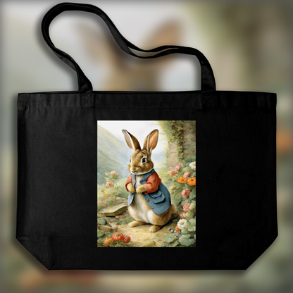 Tote bag - Charming tales, delicate British watercolors, Rabbit - 2554048842