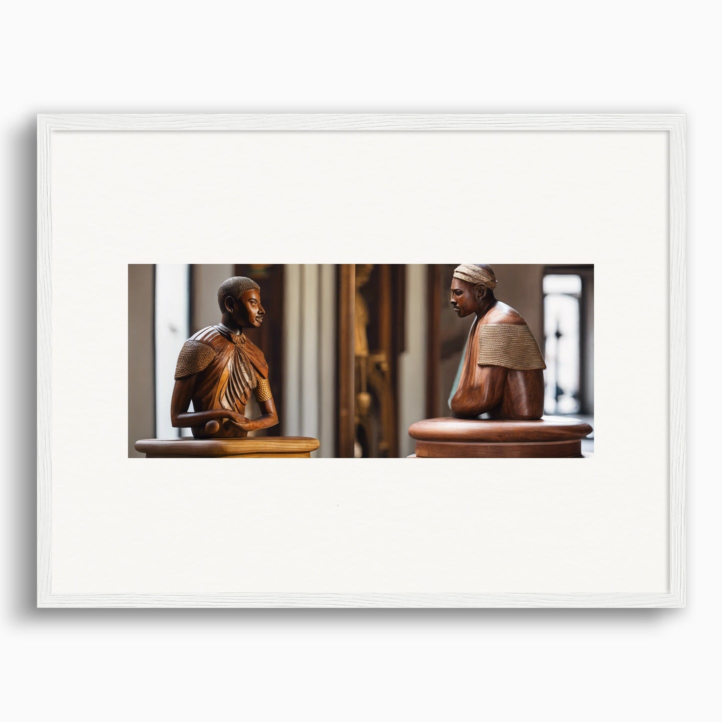 Poster - Guyanese man wooden statue with Medicean influences from Tuscan sculpture art., Man - 1184008719