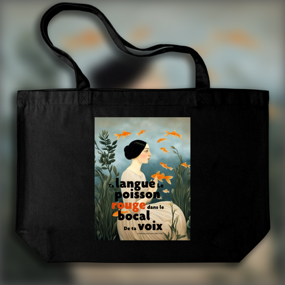 Tote bag - Ta langue ce poisson rouge, Guillaume Apollinaire - 6028090384