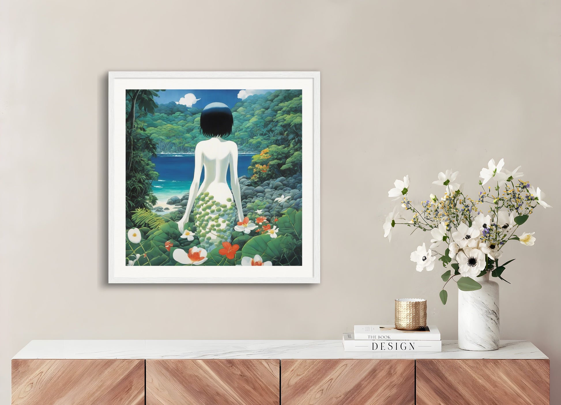 Poster with wood frame: Japanese superflat, 