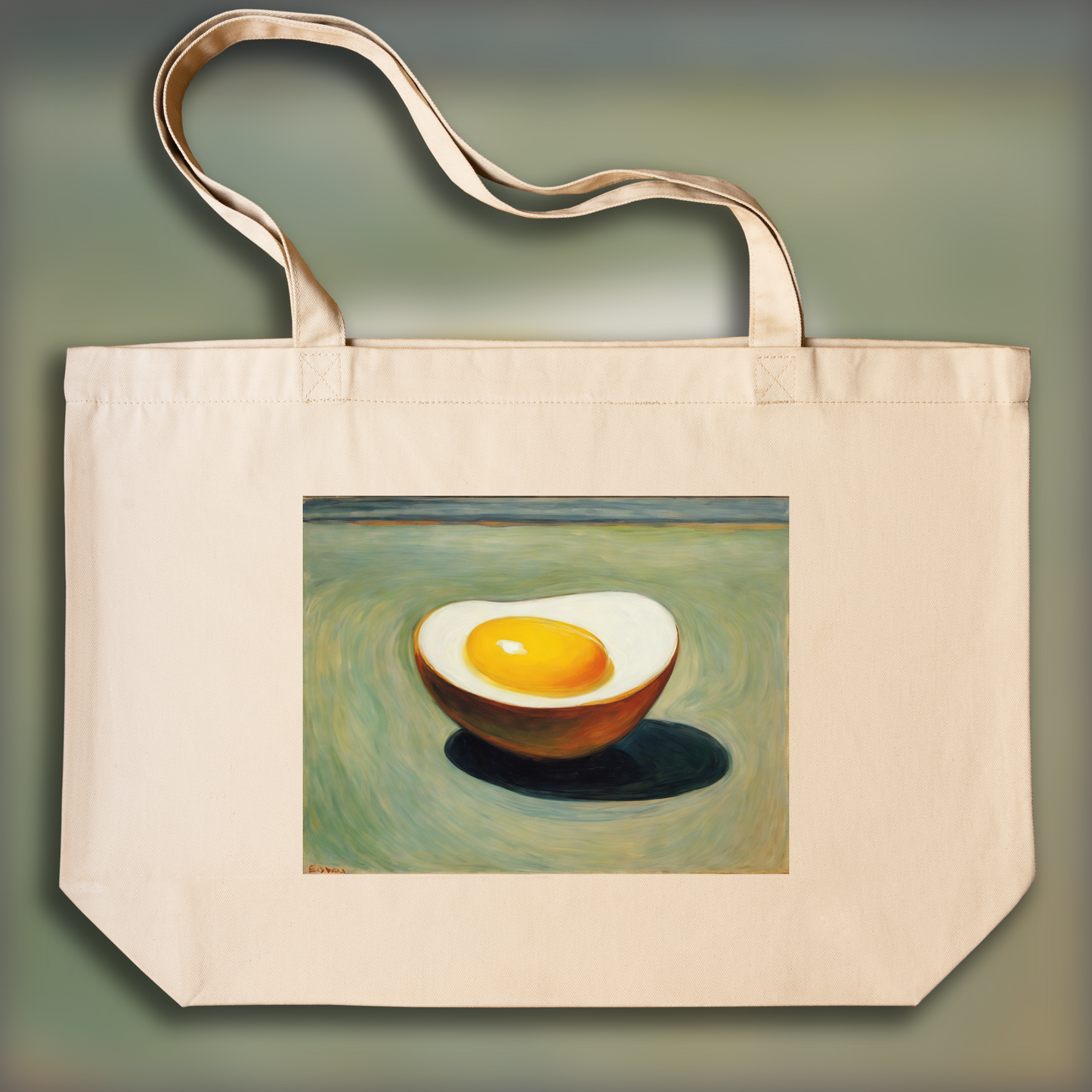 Tote bag - Emotional scenes exploring psychological depth, Egg - 98773102