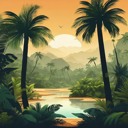 Affiche - Jungle tropicale, Désert - 2403939972