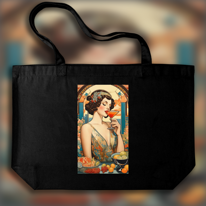 Tote bag - Peinture féministe danoise Art Nouveau, Cocktail - 2579959205