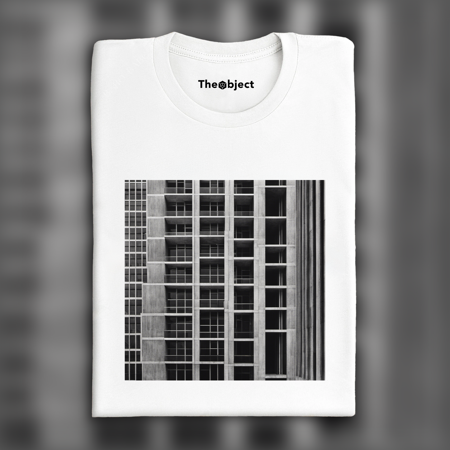 T-Shirt - Abstract urban explorations, black and white, Brutalist architecture, city - 3546003890