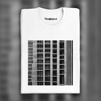 T-Shirt - Explorations abstraites urbaines, noir et blanc, Brutalist architecture, city - 3546003890