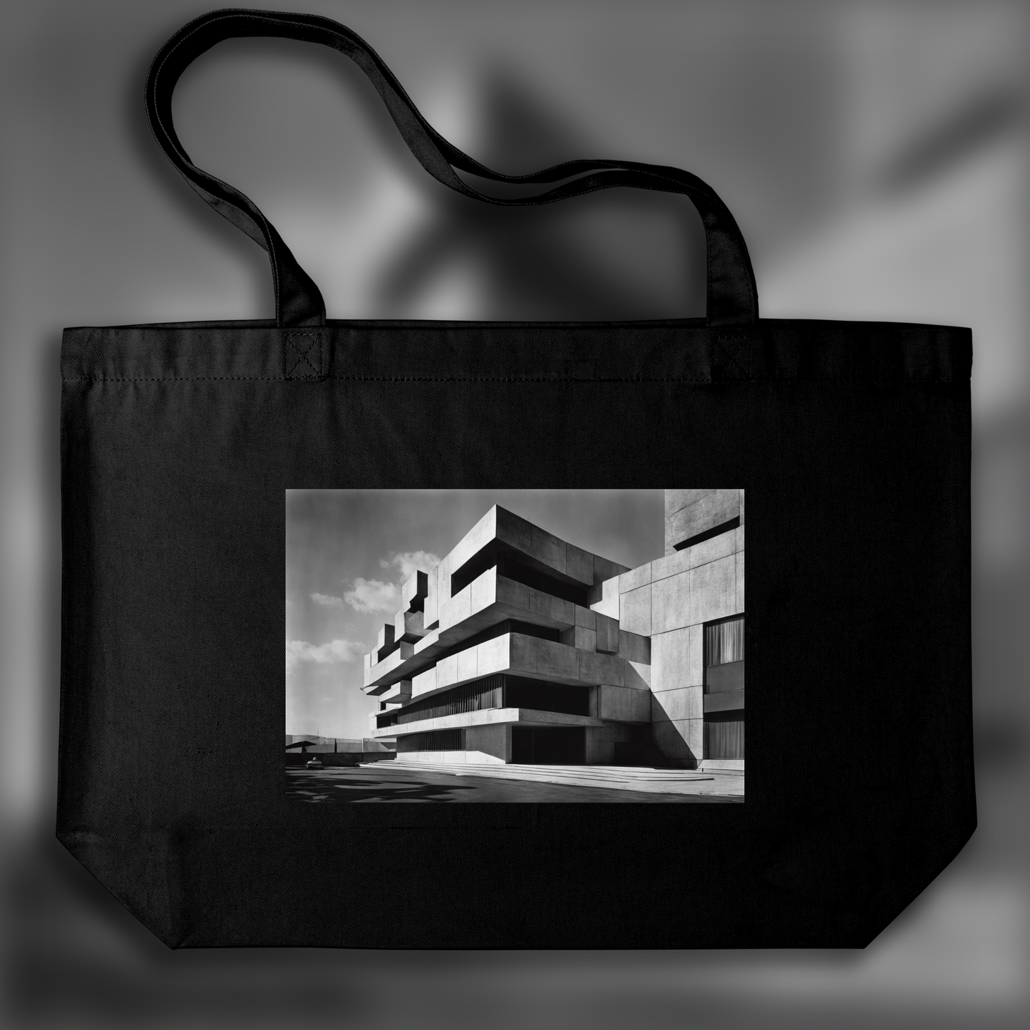 Tote bag - Abstract photography, nature and geometric patterns , Brutalist architecture, city - 3228425031