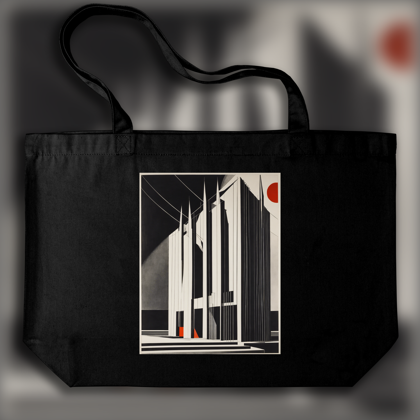 Tote bag - Abstraction, dynamic and experimental techniques, Church - 3895667430