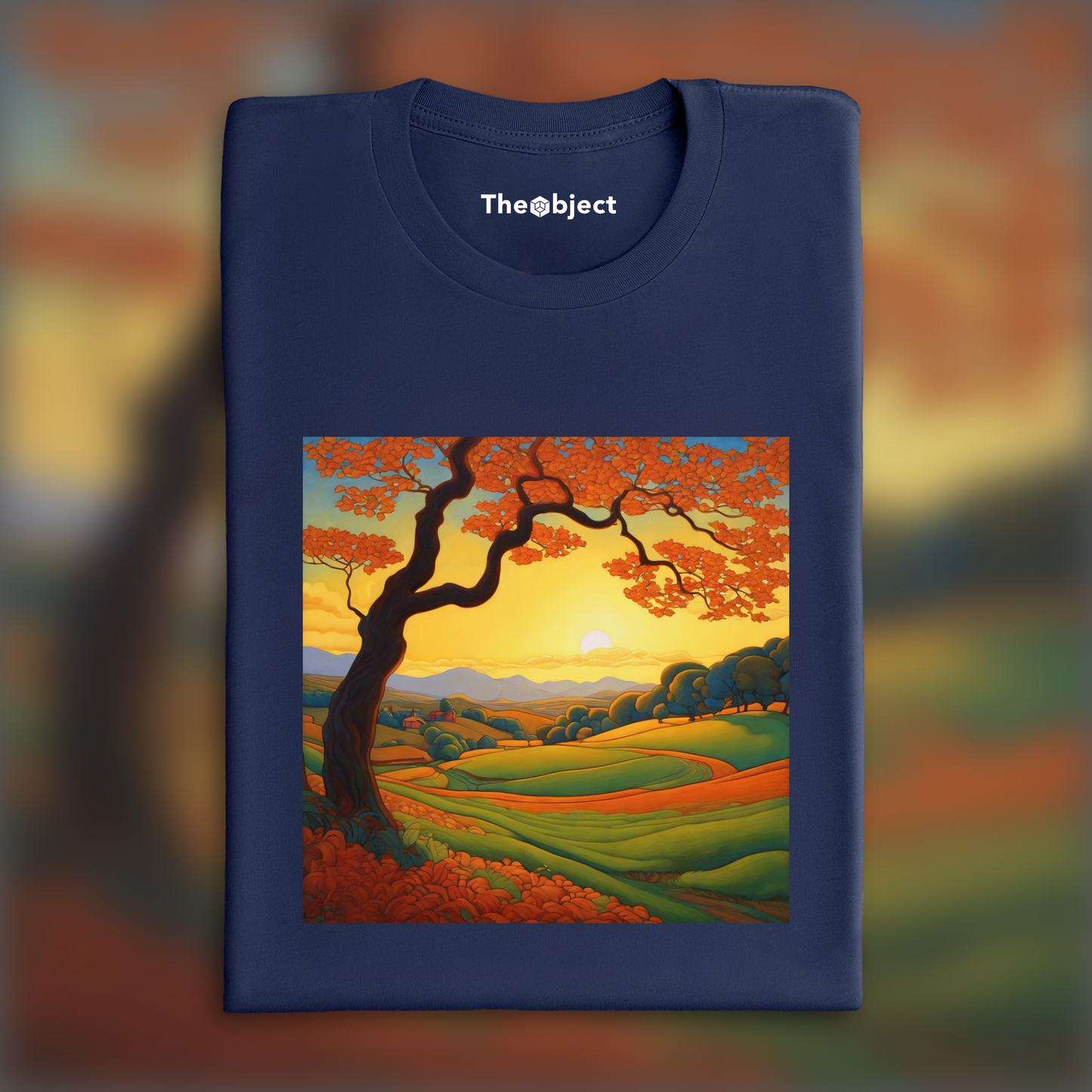 T-Shirt - Mystical symbolist compositions in bright colors, Fields - 3294924238