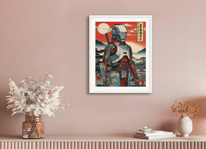 Poster with wood frame: Hiroshige, Cyborg