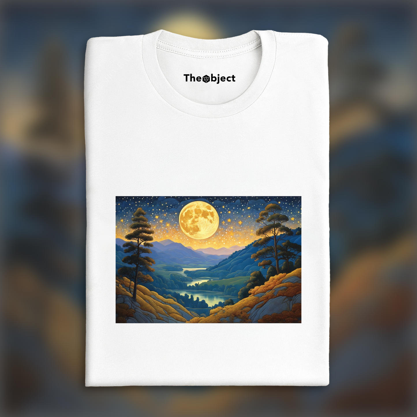 T-Shirt - Mystical symbolist compositions in bright colors, Moon and starry sky - 51060819