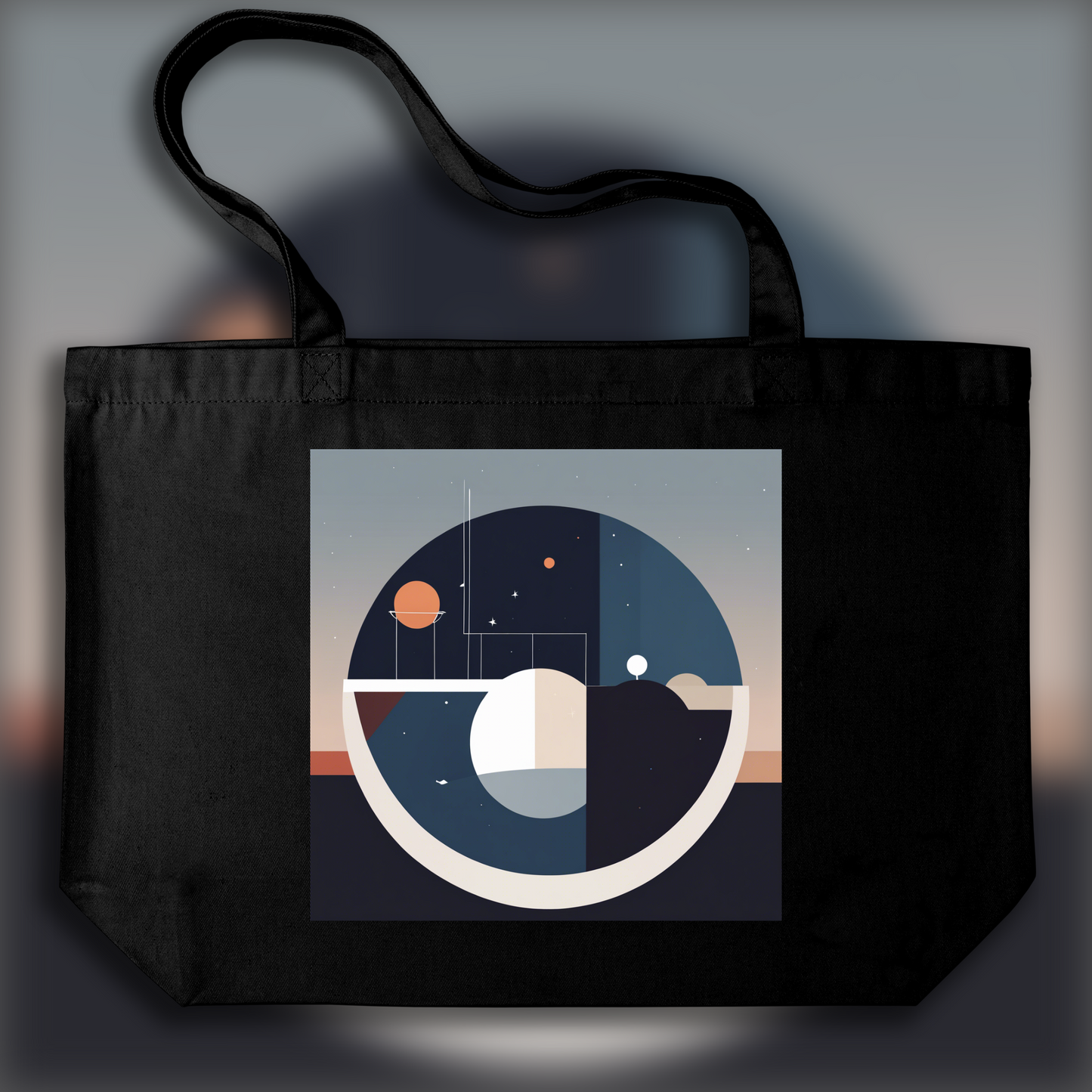 Tote bag - Art abstrait minimaliste, Astronomie - 4072758124