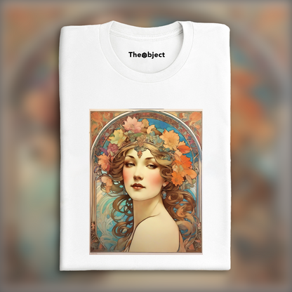 T-Shirt - Enchanting fusion of ornate lines and flowing shapes, Rainbow - 3516619579