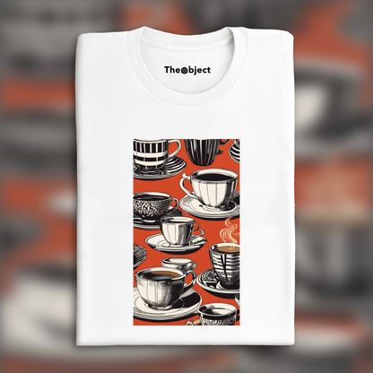 T-Shirt - Poster américain des années 60, Coffee cups - 192622344