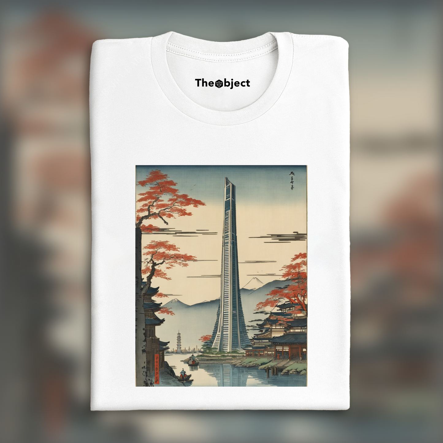 T-Shirt - Vues poétiques ukiyo-e, moments fugaces, futuristic skyscraper - 4201111836