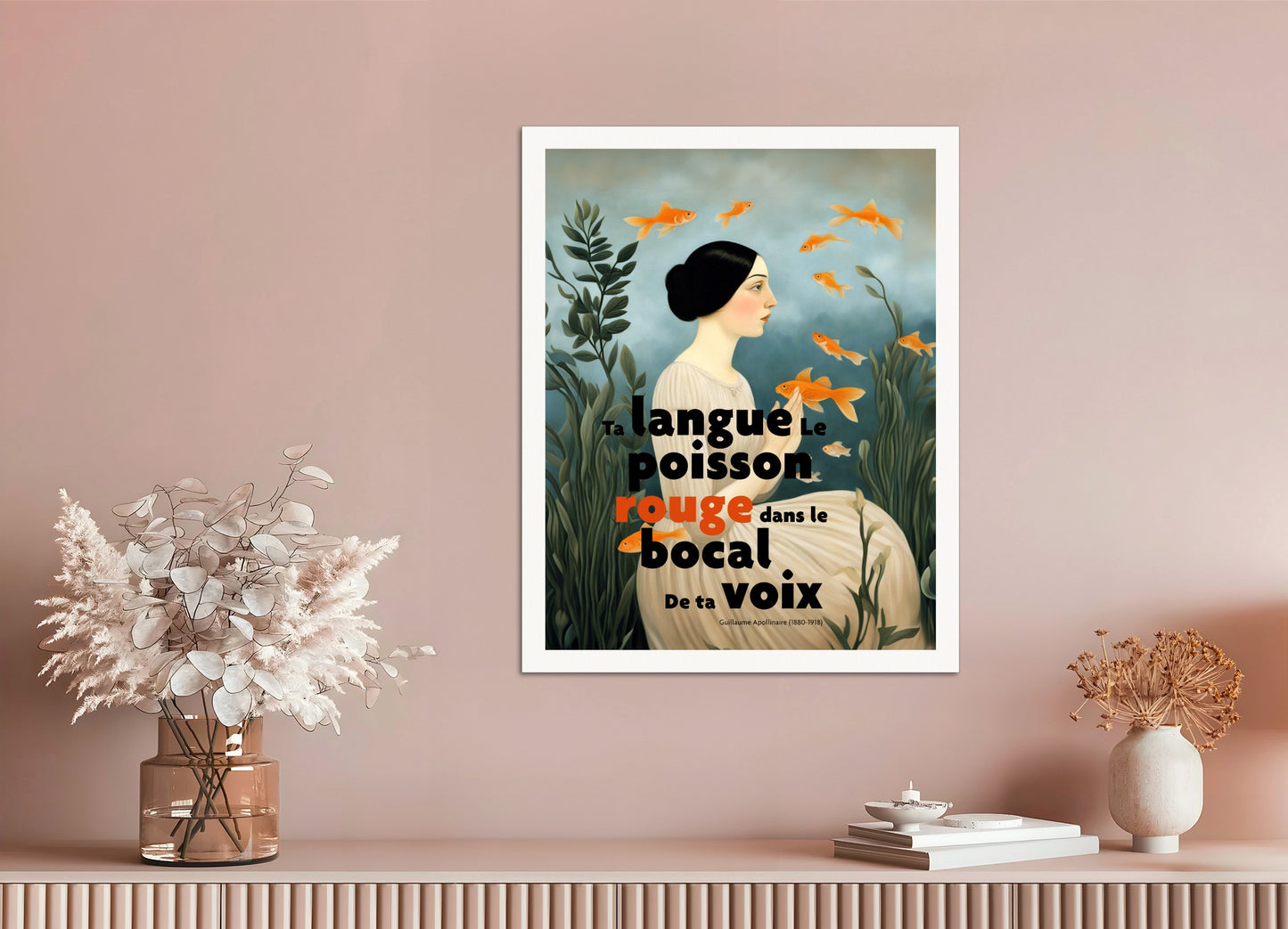 Poster: Your tongue, this goldfish, Guillaume Apollinaire