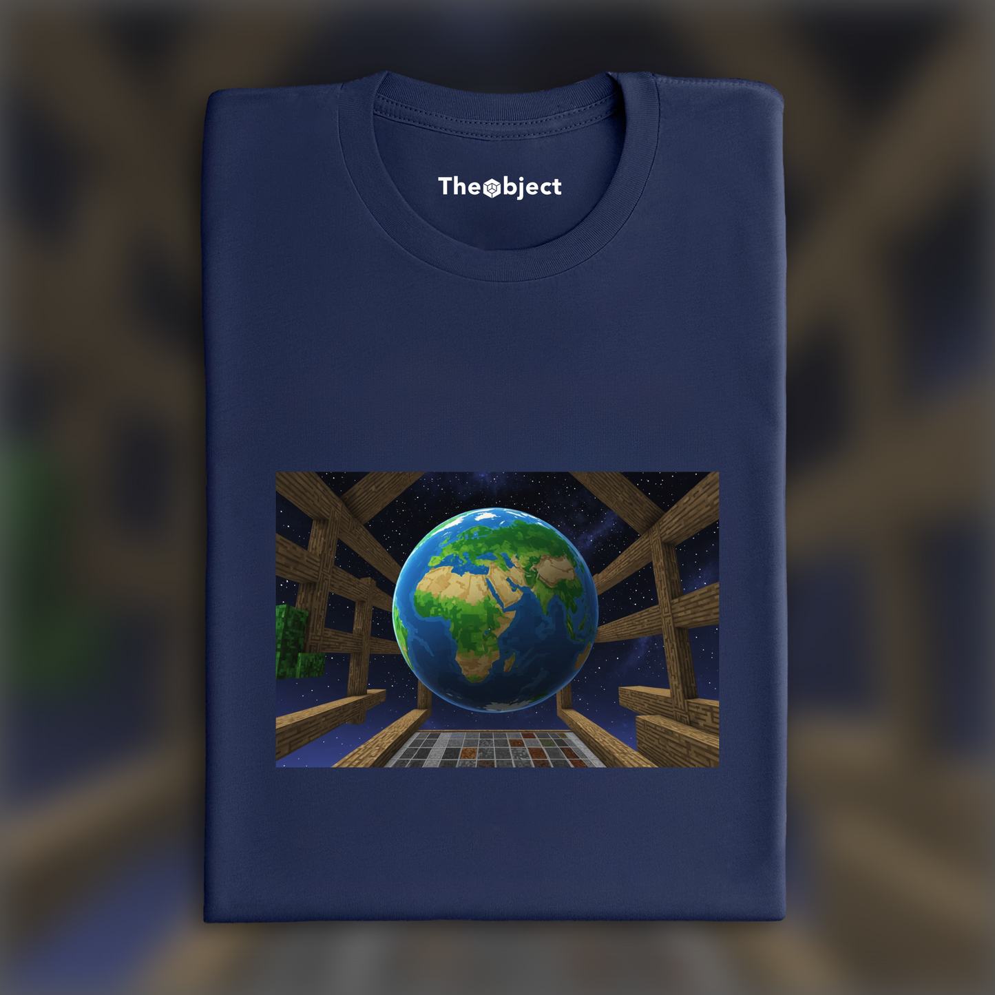 T-Shirt - Minecraft, the globe in space - 2042666331