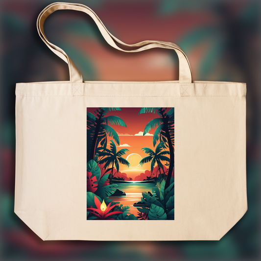 Tote bag - Jungle tropicale, Bougie - 1349520665