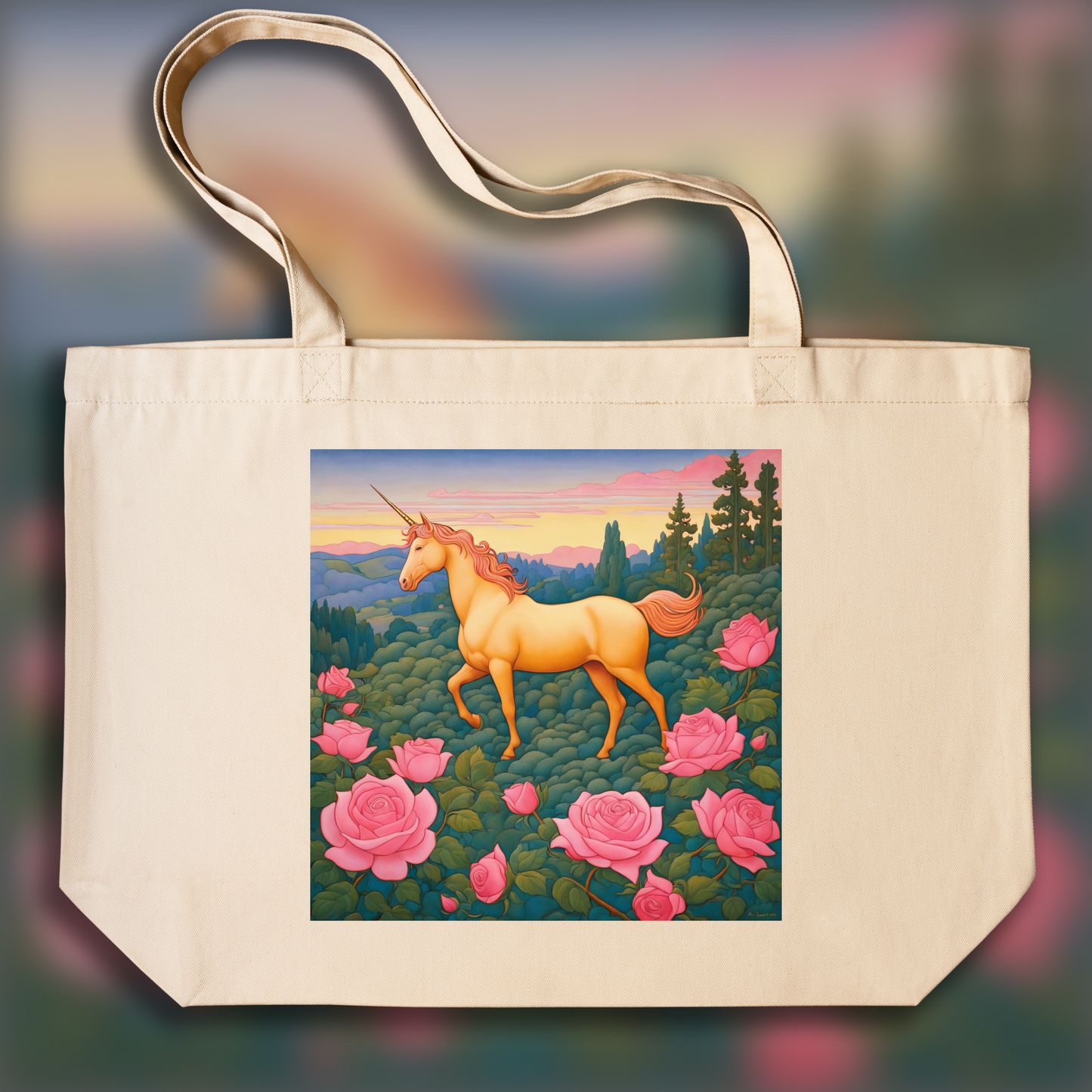 Tote bag - Paul Ranson, Pink Unicorn, Pink unicorn - 2197391854