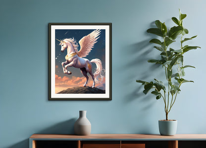 Poster with metal frame: Lo-fi, Unicorn