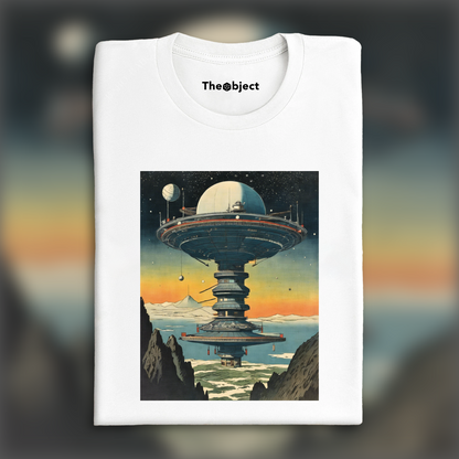 T-Shirt - Poetic ukiyo-e views, fleeting moments, Space station - 3988604514