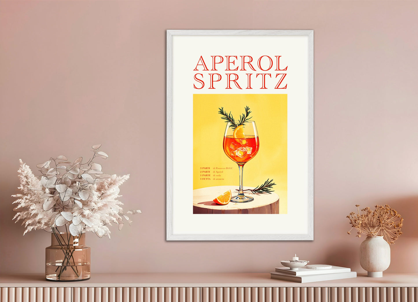 Poster with white wood frame: Aperol Spritz