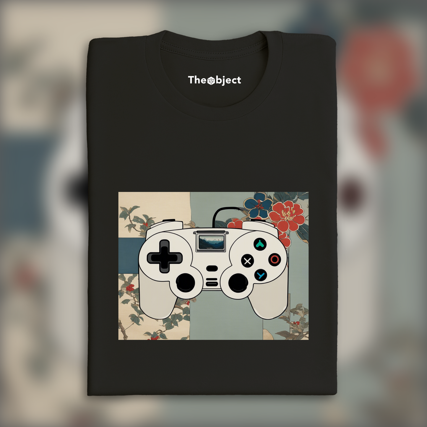 T-Shirt - Poetic ukiyo-e views, fleeting moments, a gamepad - 1962994788