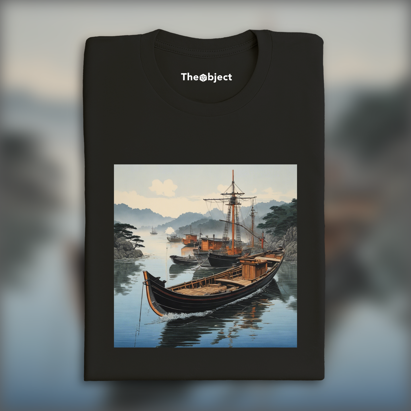 T-Shirt - Japanese prints with delicate beauty, Boat - 1154687676