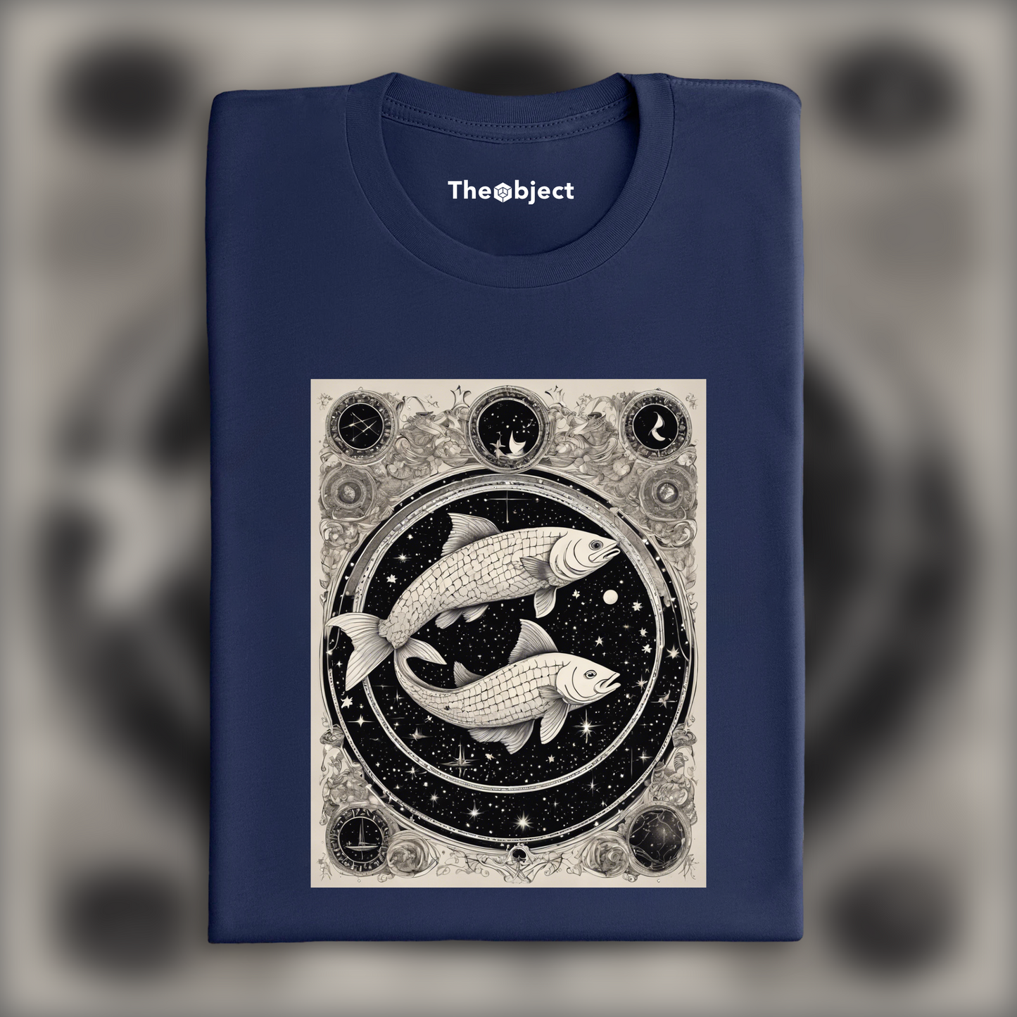 T-Shirt - Constellation drawing, astrology, pisces sign - 3683805944