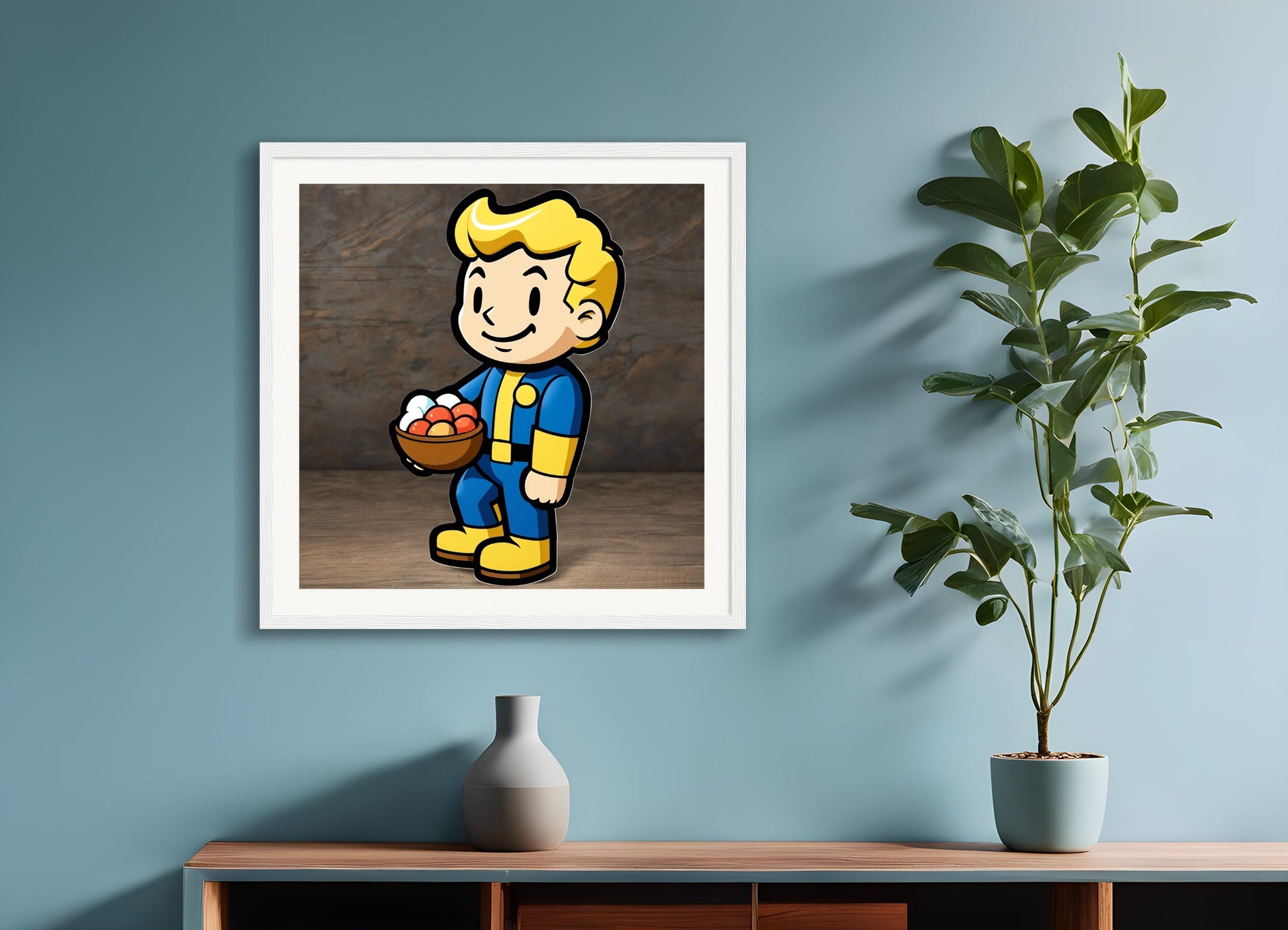 Poster with wood frame: Fallout (video game), 