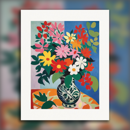 Poster - Expressive and abstract shapes, decorative sensitivity, Flower - 4041213177