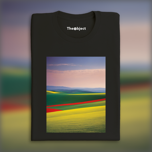 T-Shirt - Abstractions, geometric compositions in landscapes, hills - 411362473