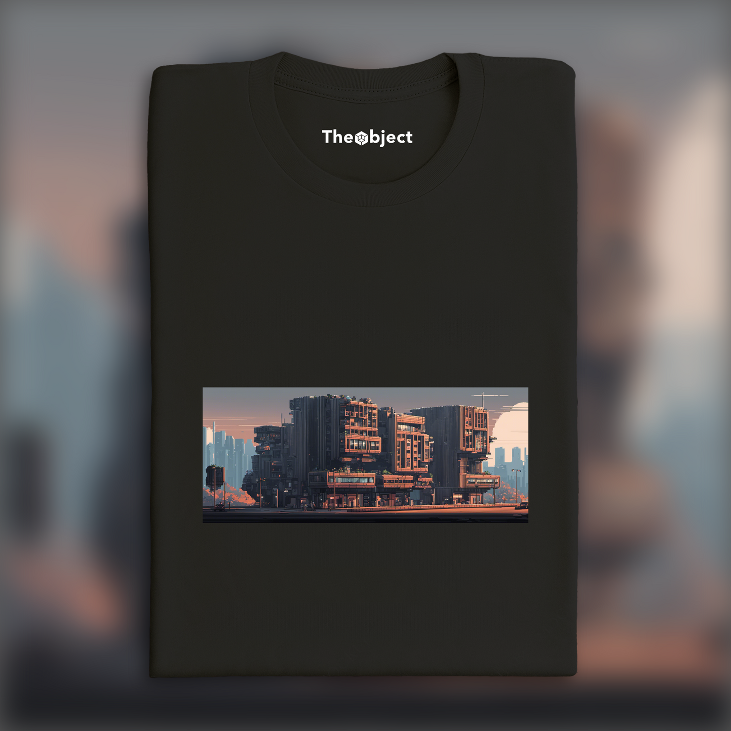 T-Shirt - Pixel art, Brutalist architecture, city - 353730903