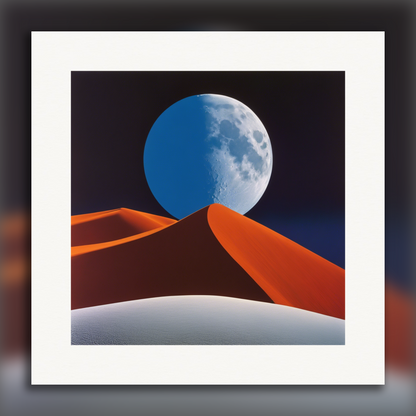 Poster - Abstractions, geometric compositions in landscapes, Moon - 493401911