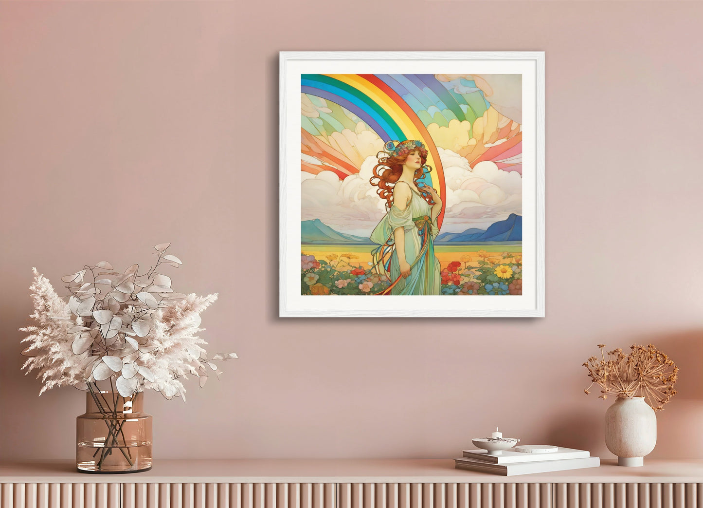 Poster with wood frame: , Rainbow