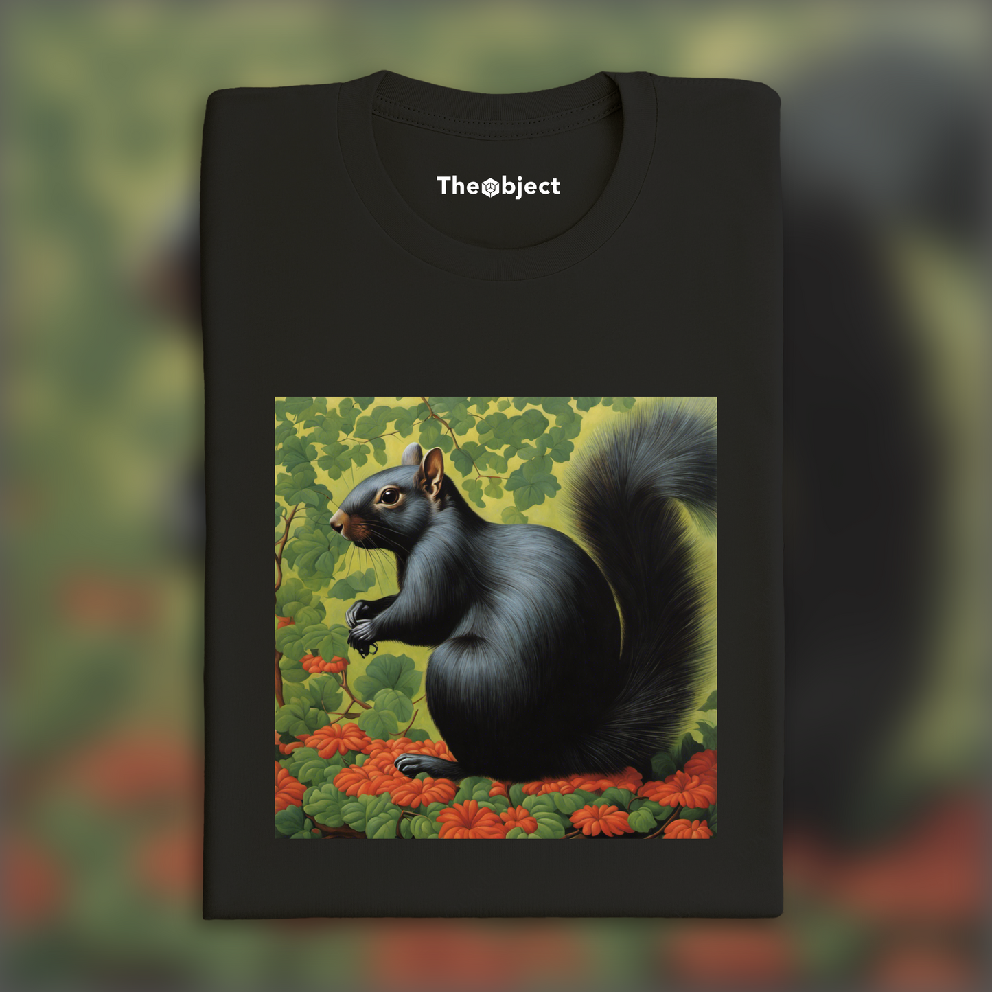 T-Shirt - Surréalisme belge, a black squirrel - 854279793