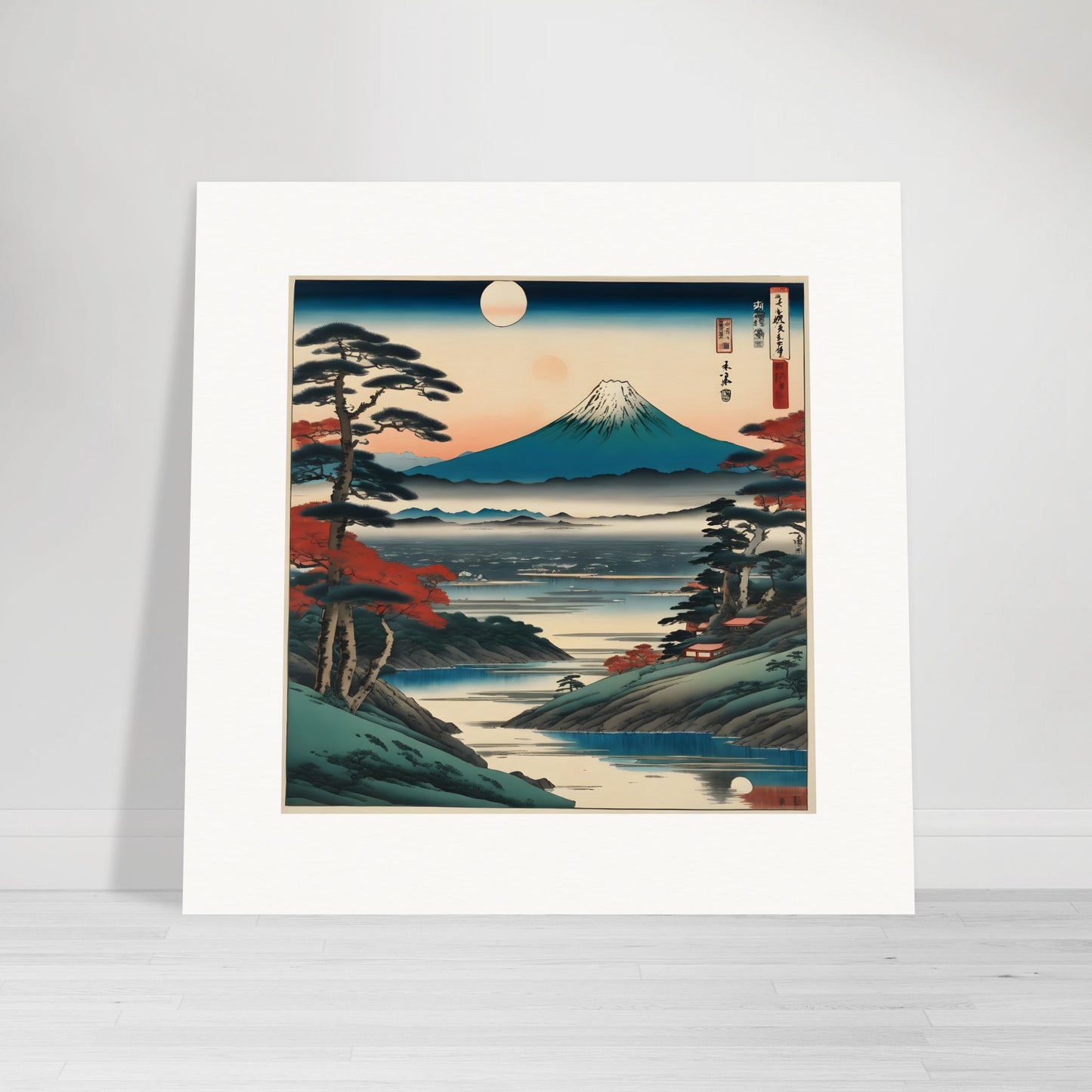 Affiche - Vues poétiques ukiyo-e, moments fugaces, Paysage exoplanète - 508767227